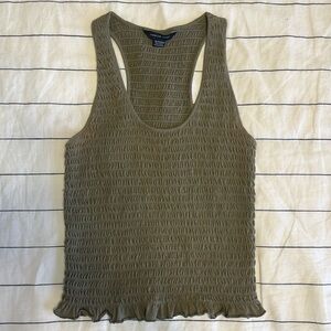 American Eagle Smocked Tank Top Racer Back